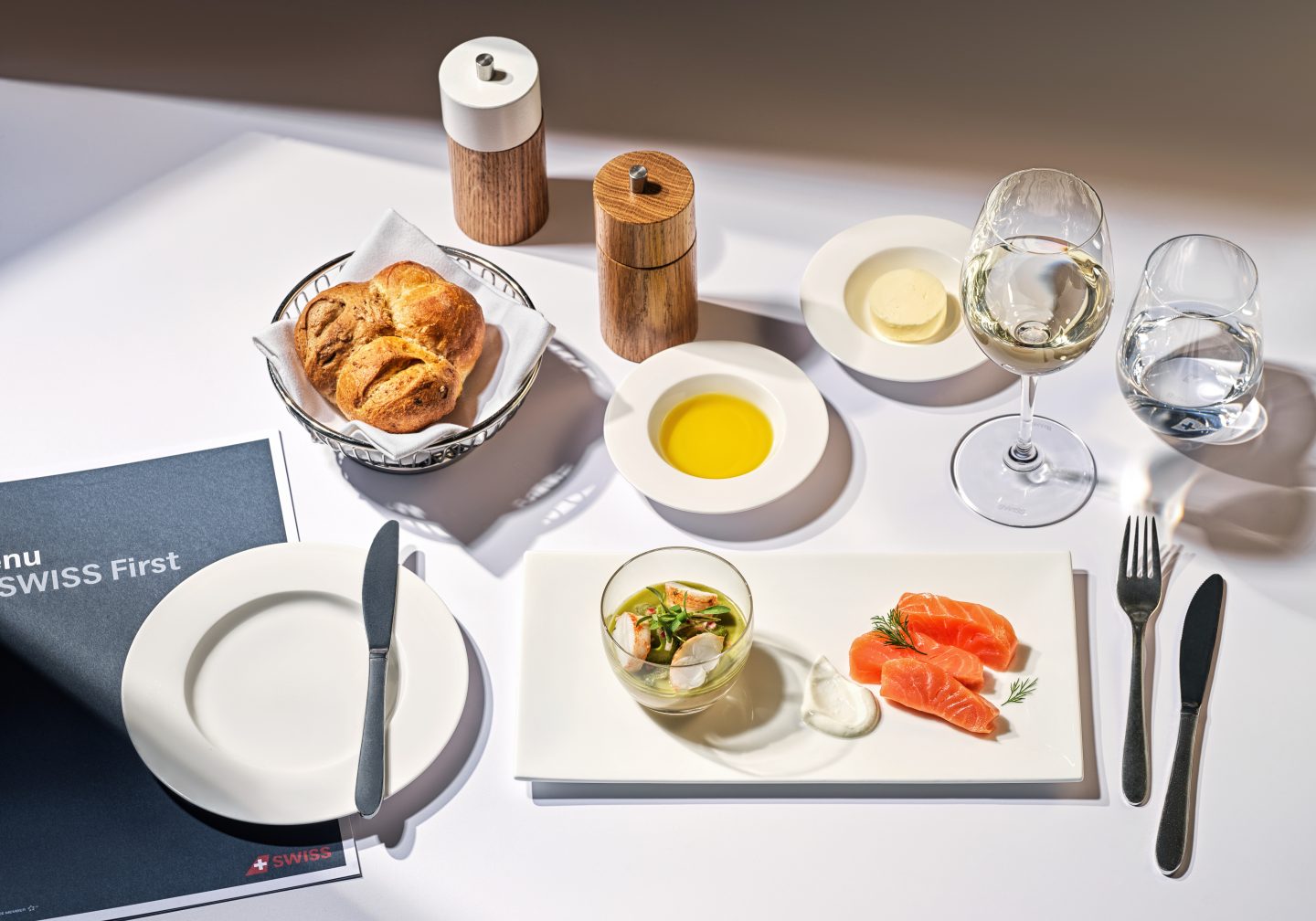 SWISS First Class menu